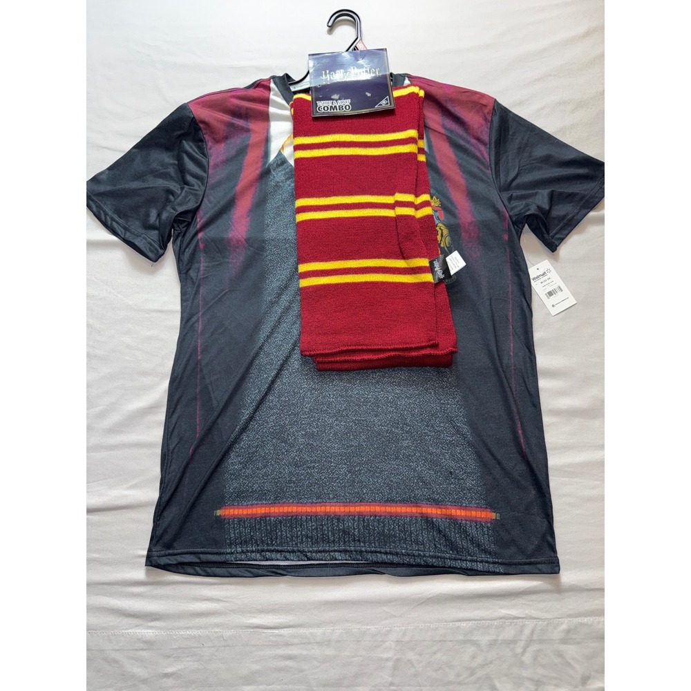 Harry Potter‎ Gryffindor T-Shirt and Scarf Set Mens Medium Costume GTWRHPQUAMP2